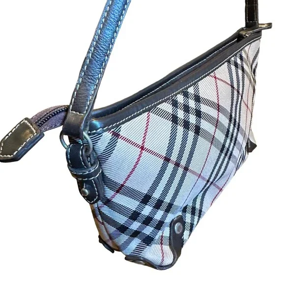 Burberry Vintage Blue Label Nova Check Adjustable Crossbody Purse Bag - Picture 3 of 14